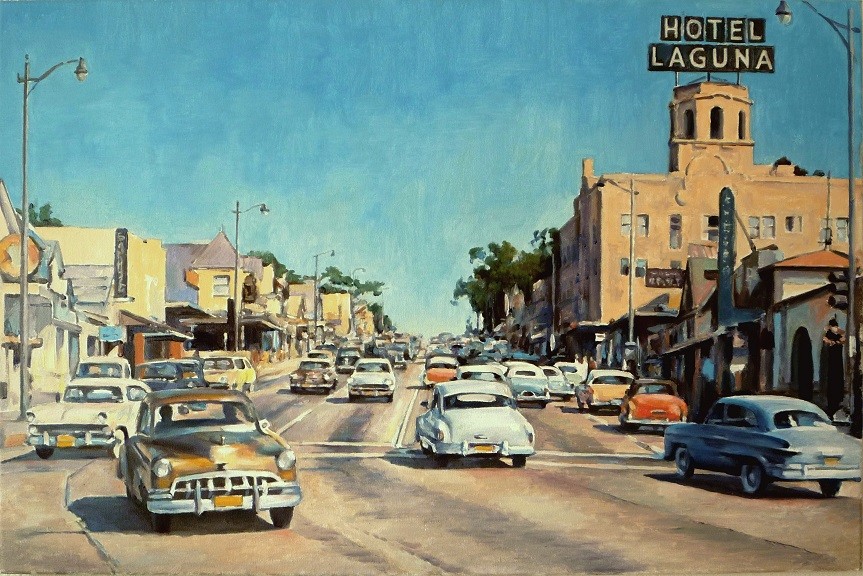 David Corey " The Pacific Coast Highway Laguna Beach "
Oil on Canvas  60x40cm